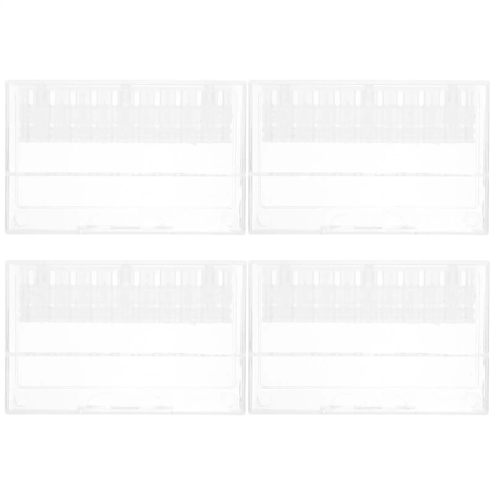 

4 Pcs Nail Drill Bit Organizer Manicure Polishing Head Cases Storage Box 10 Holes Transparent Practical Durable
