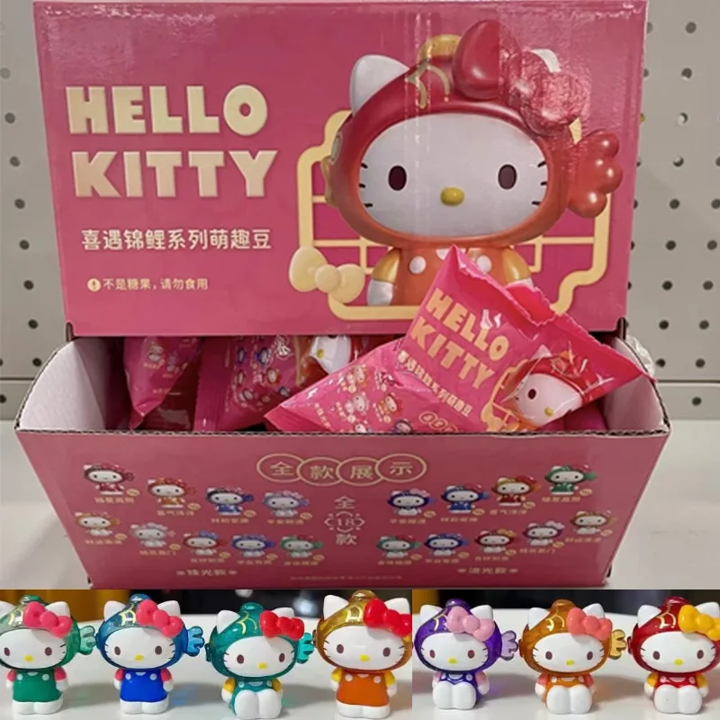 

Sanrio Hello Kitty Anime Figure Toys Koi Fish Kt Cat Mini Kawaii Model Blind Box Toys Collection Ornaments Children Gifts