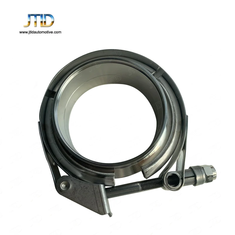 JTLD 2 inch stainless steel V-shape with bolt clip with male and female flanges for turbine exhaust pipe