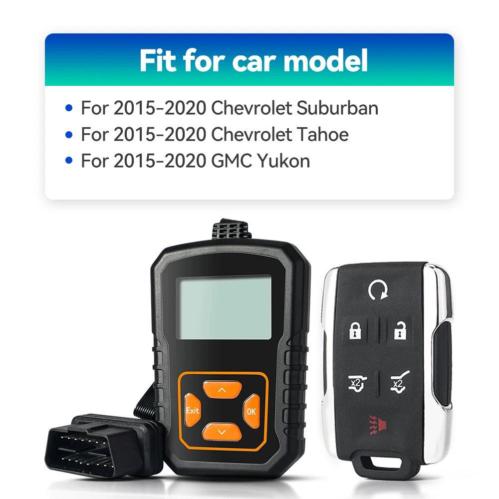 KEYYOU Easy to Use For 2014-2020 Chevrolet Silverado Colorado GMC OBD Programmer Tool FunDIY Key 315Mhz M3N32337100 Best Quality
