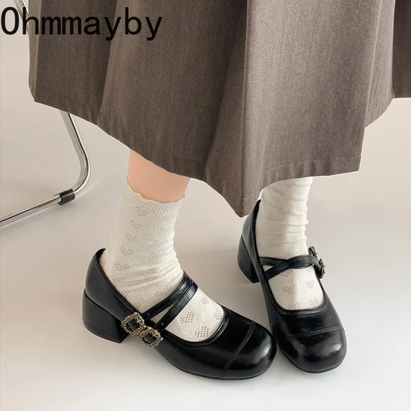 Vintage Thick Heel Women Mary  - огляд і ціна Vintage Fashion Women Dresses