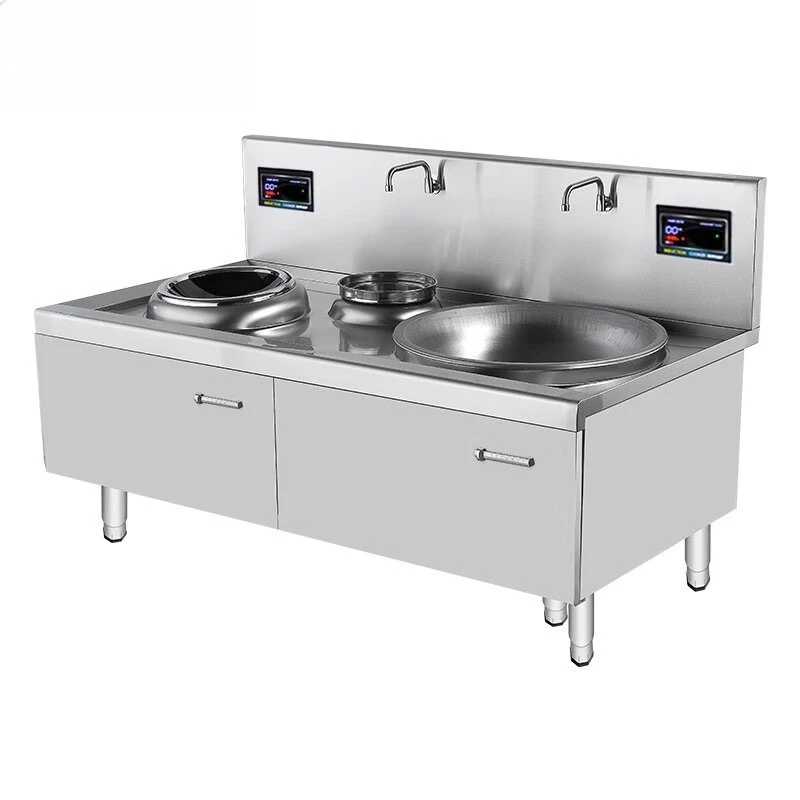 Commercial induction cooker large pot stove, canteen electromagnetic stove, high-power cooking, stove rice