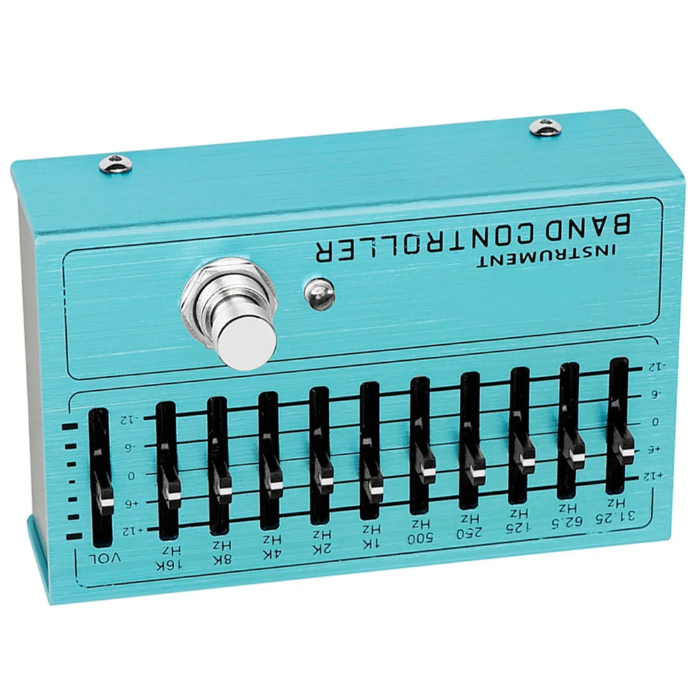 

Electric Guitar Effector Aluminum Alloy Durable Rust-Resistant Single Effect Acoustic Simulation Ten Stage Equalizer Guitar