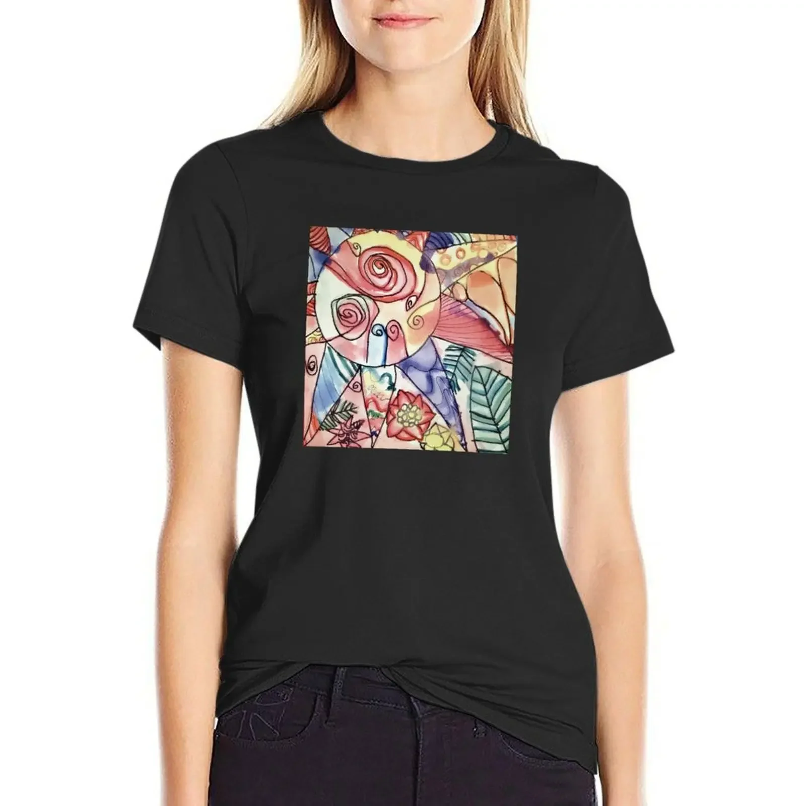 

The Sun T-Shirt summer top plain cute tops t-shirt dress for Women graphic