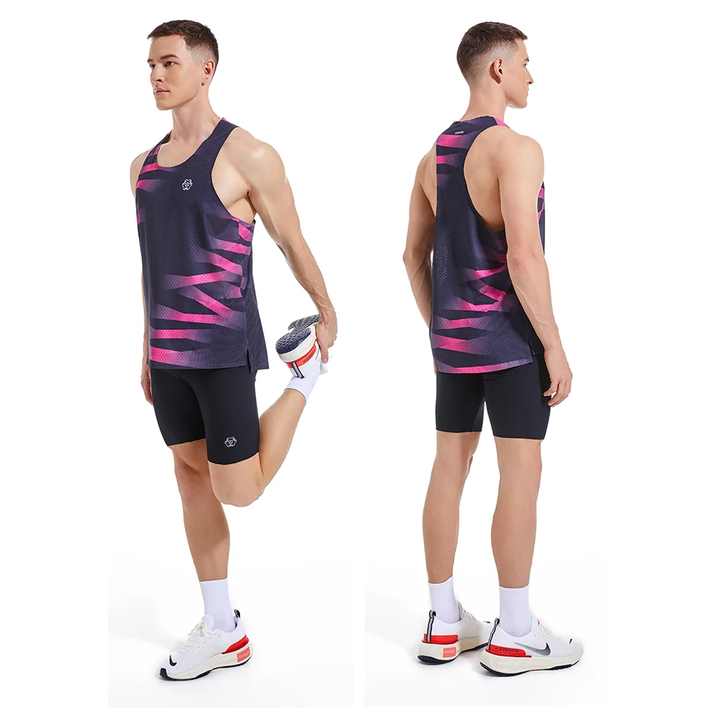 Seamless Lightweight Marathon Tank Top for Running Dry Fit Sleeveless Workout T-Shirt Fitness Singlet Male Running Shirt