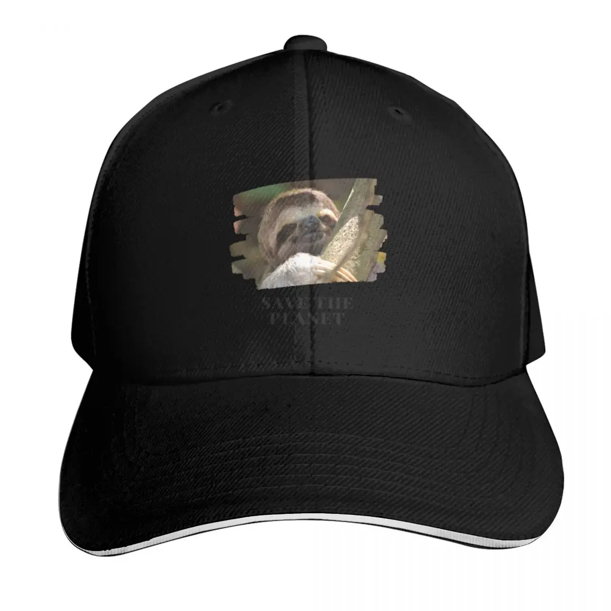 Hello From the Sloth. Save the Planet! Baseball Cap Fishing cap Trucker Hat fishing hat Designer Hat For Girls Men's