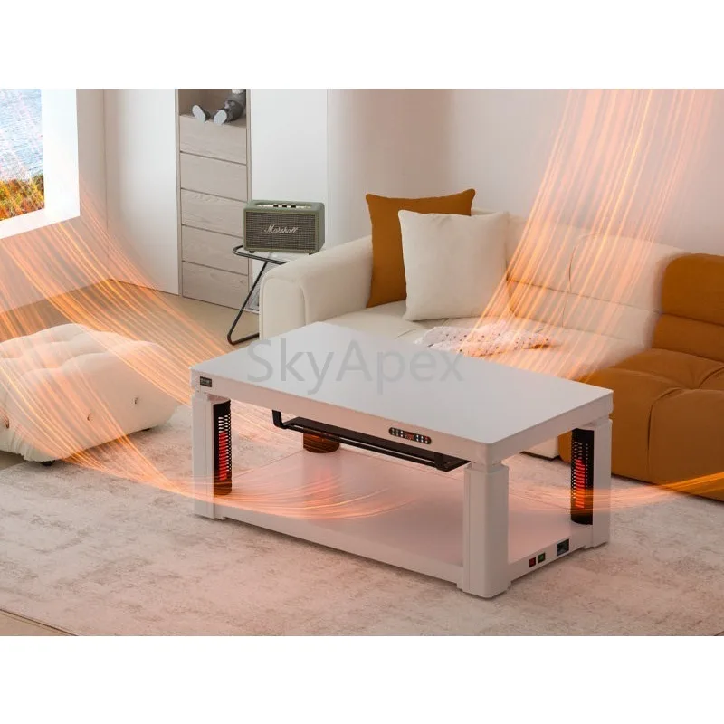 New Arrival Electric Heated Coffee Table Multifunctional  Fire Pit Table 2-in-1 Heater  Desk For Home Living Room Heating Baking