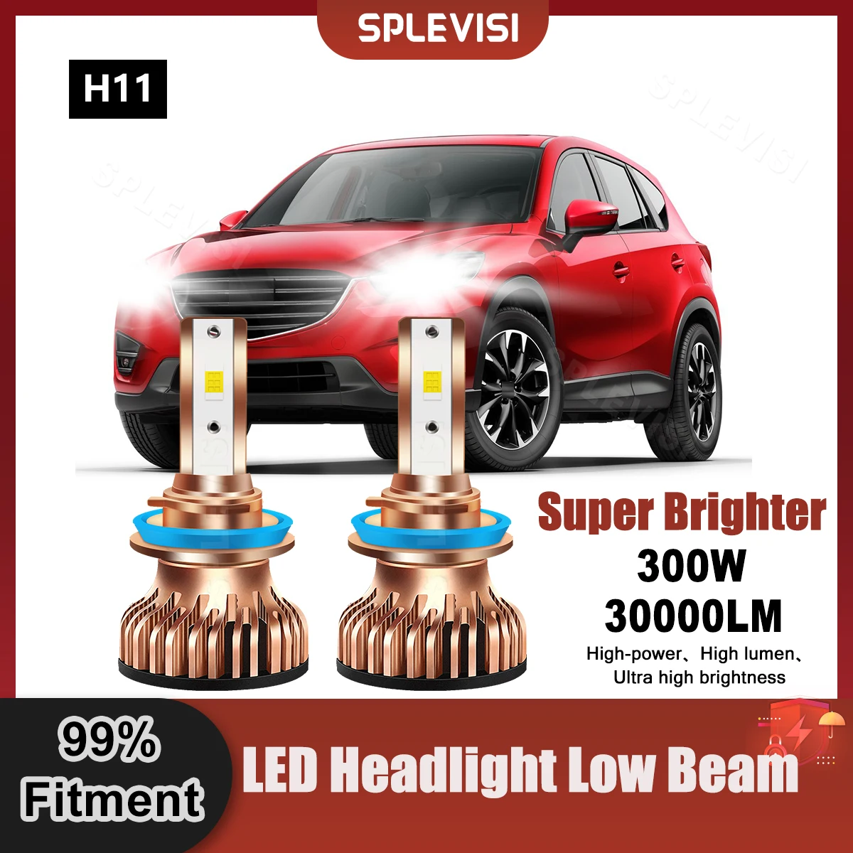 

Super Brighter H11 Automobile LED Headlight Low Beam Bulbs Superior CSP Chips Fit For Mazda CX-5 2011 2012 2013 2014 2015 2016