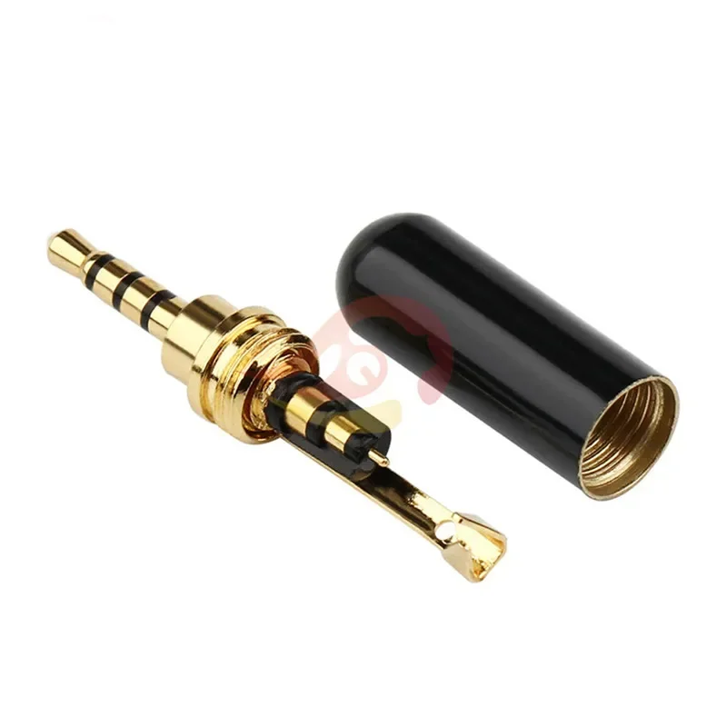 Wholesale Jack 2 5 mm Earphone Plug 4 Pole Audio 2.5mm Connector Consumer Electronics DIY Upgrated Headphone Cable Metal Alloy