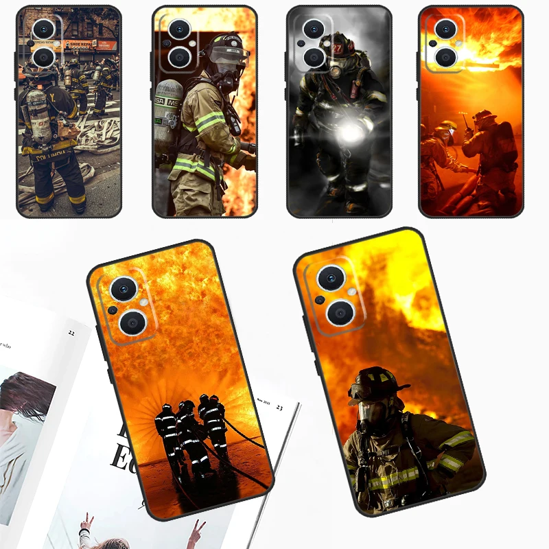 Firefighter Heroes Case For OPPO Reno 10 Pro 4Z 5Z 8T 4 5 6 7 8 Lite OPPO Find X5 X6 Pro X2 Neo X3 Lite Cover