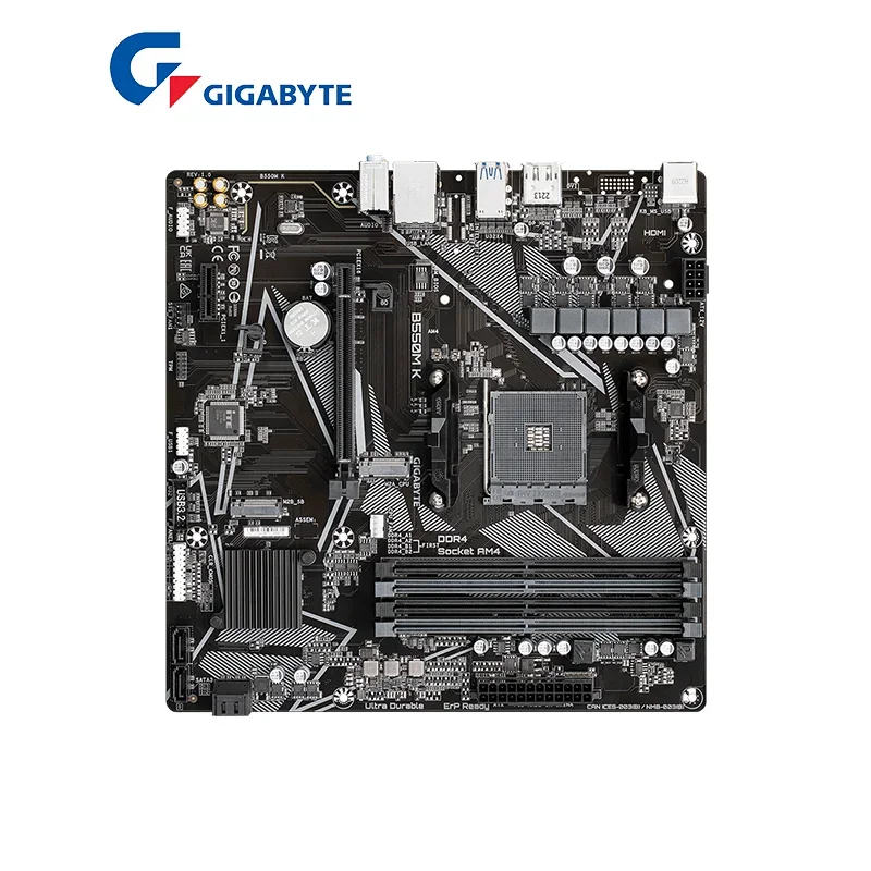 GIGABYTE New GA B550M K (rev. 1.0) Micro-ATX AMD B550 DDR4 4733(O.C.) M.2 SATA 6Gb/s Double Channel 128G Socket AM4 Motherboard