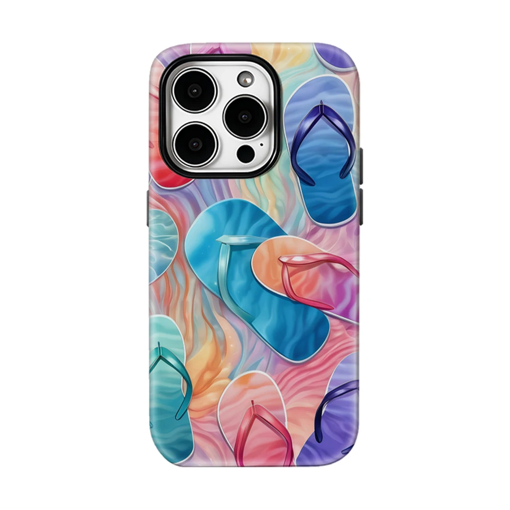 Flip Flop Phone Case for IPhone 17 16 15 14 13 Pro Max Plus for Magnetic Single Double-layer Tough Case