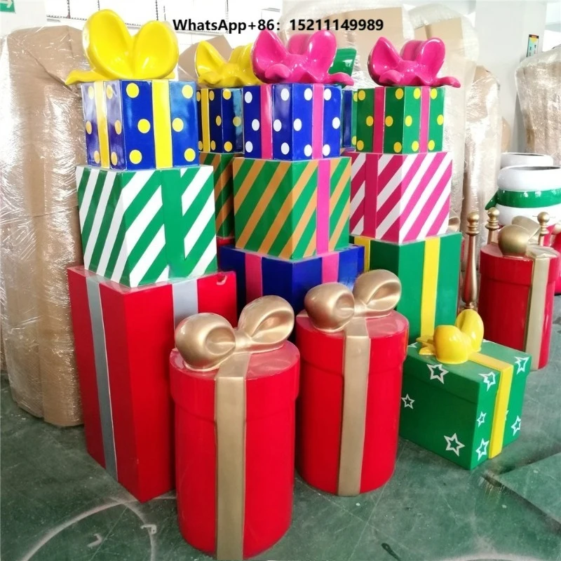 Large Outdoor Christmas Decorations Gift Boxes Gift Stack Christmas Holiday Decoration