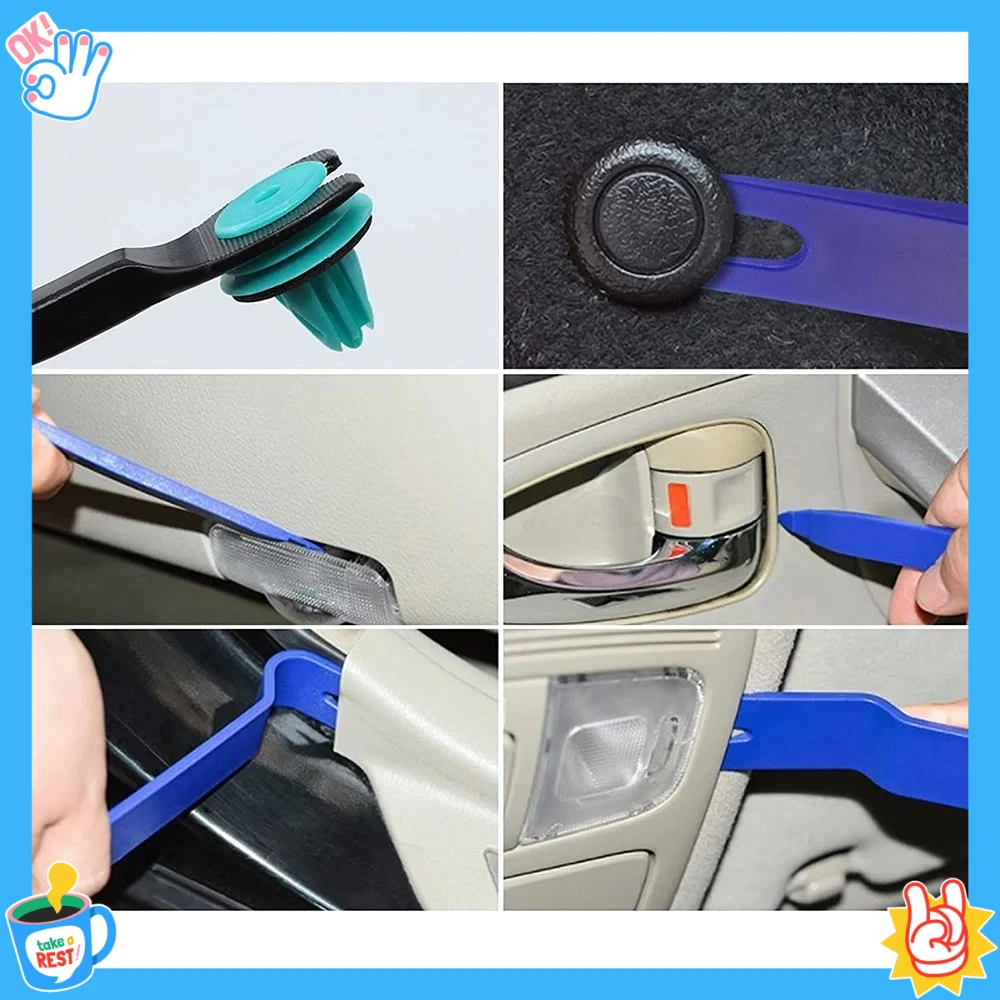 

Портативный набор инструментов для снятия автомобильной панели, гвоздодер, радио-аудио дверной зажим, ремонтный зажим, установщик для снятия приборной панели, ручной инструмент