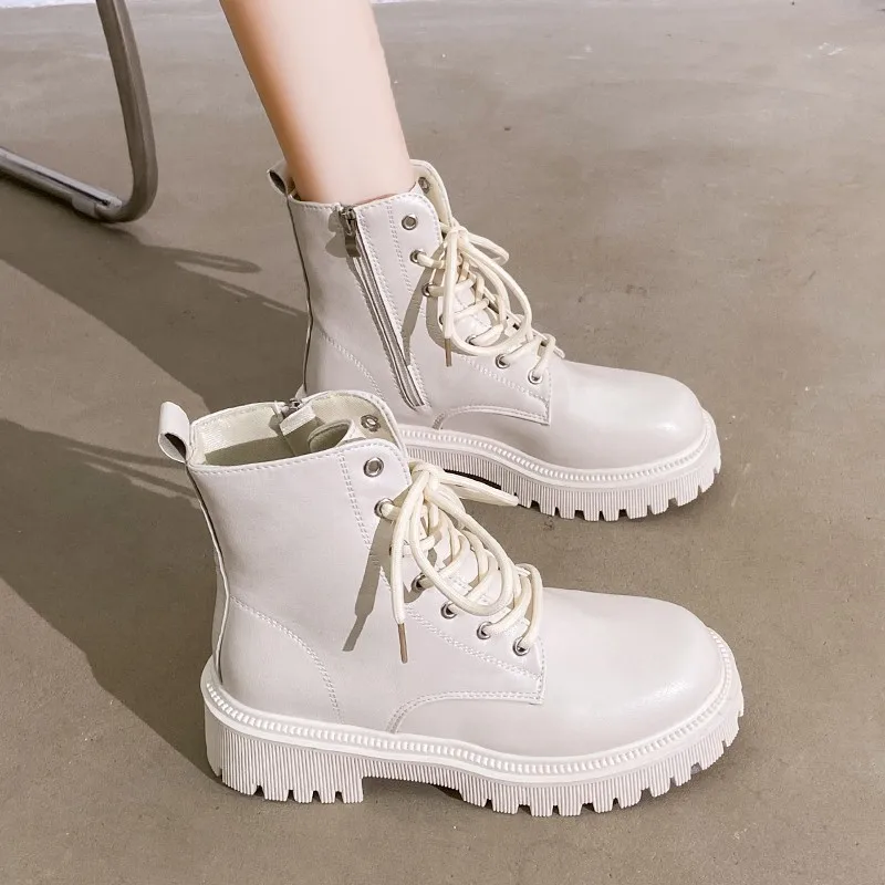 

2025 женские высококачественные легкие роскошные современные женские ботинки, корейское издание, модные универсальные повседневные повседневные короткие ботинки на шнуровке