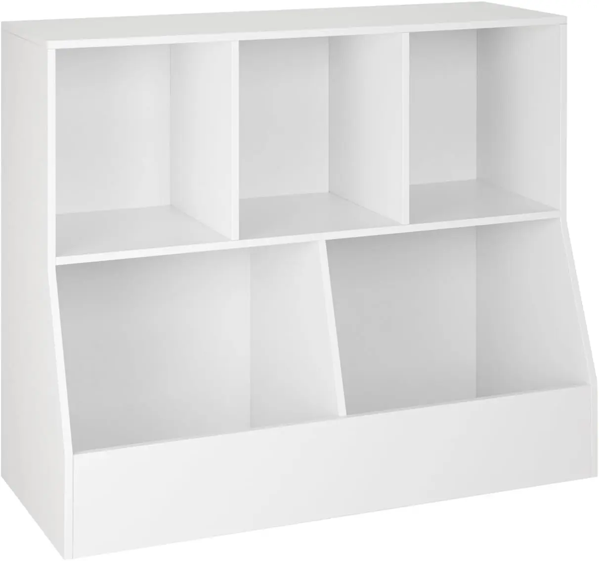 

Органайзер для хранения детских игрушек и книжная полка, шкаф с 5 секциями для игровой комнаты, гостиной, детской, белый