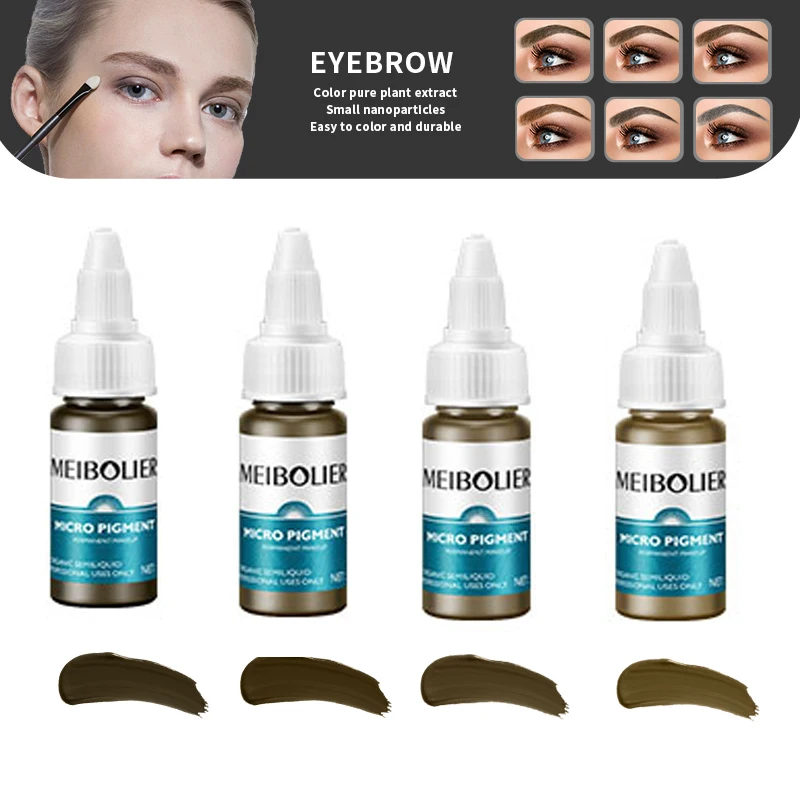 Organic Tattoo Ink for Microblading, Sobrancelha Tint, Microblading Pigment, Micropigmentation, Professional, PMU Accessories, 15ml