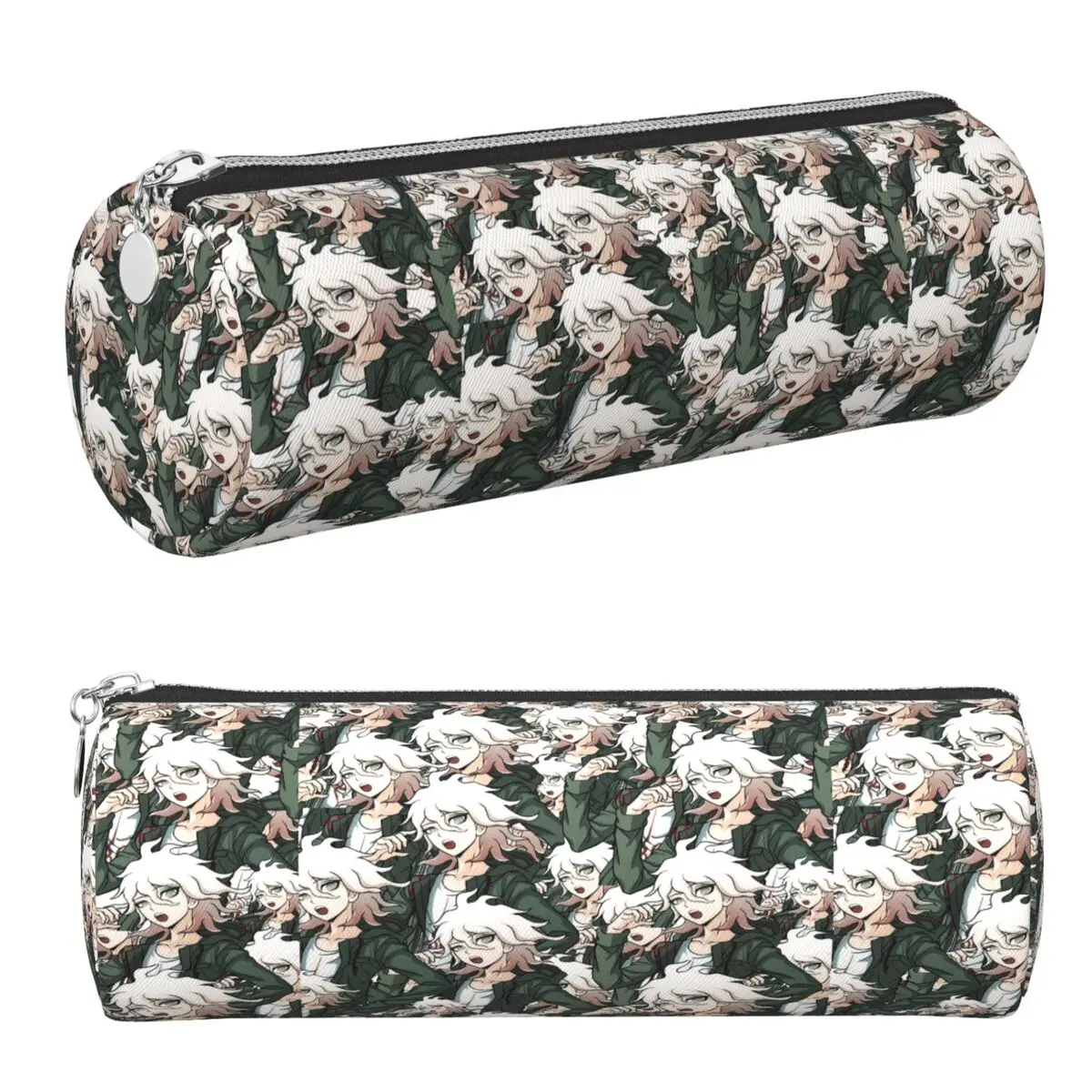 Nagito Komaeda Gun Manga Danganronpa Game Federmäppchen, Federtasche, zylindrische Stiftbox, Bleistiftbeutel für Studentengeschenke