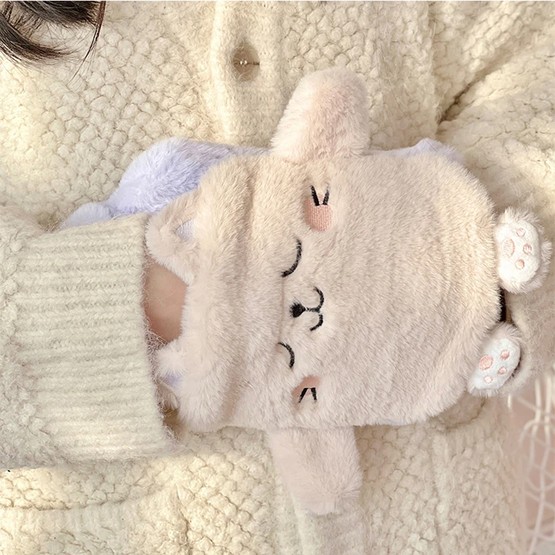 Kawaii Insulation Hot Water Bottle Plush Rubber Hand And Foot Belly Warmer Explosion-proof Hot Water Bag For Women Period Cute