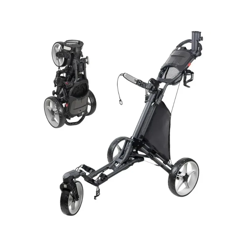 W_CaddyLite One Swivel Versione 8 Push Cart Versione 8 – 3 Ruote, 360 °   Ruota anteriore girevole, pieghevole con un clic,