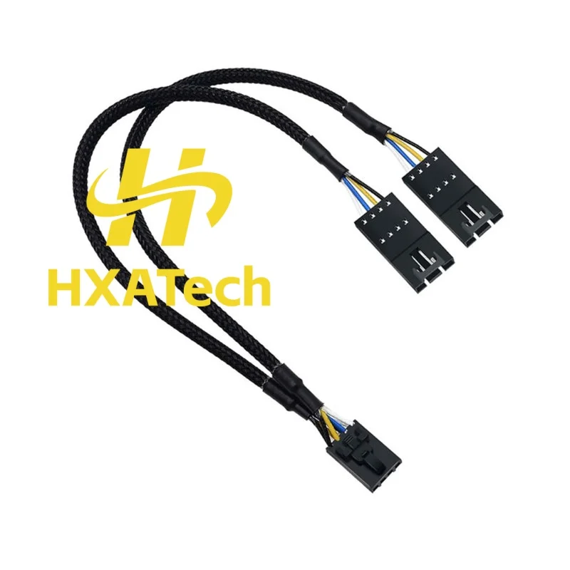 Cable Divisor de Ventilador PWM de 4 Pines 1 a 2 para PC, Compatible con Corsair RGB Fan Hub/Corsair RGB HUB/Lighting Node Core/Core XT, de HXATech