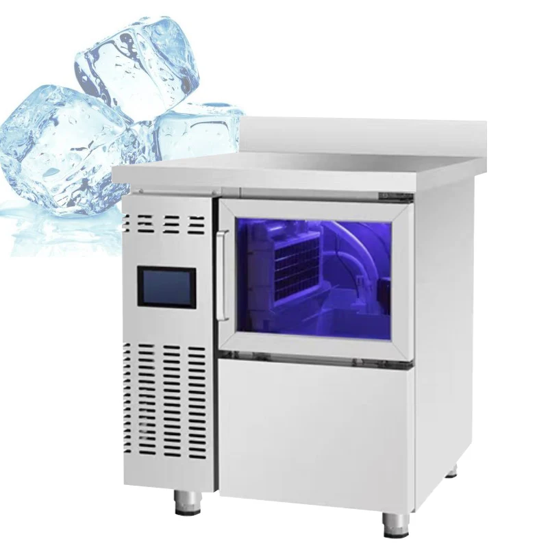 

Electric Commercial Ice Maker Machine Air-Cooled With Large Output 90kg 130kg 160kg Bar Counter Square Ice Making Machine