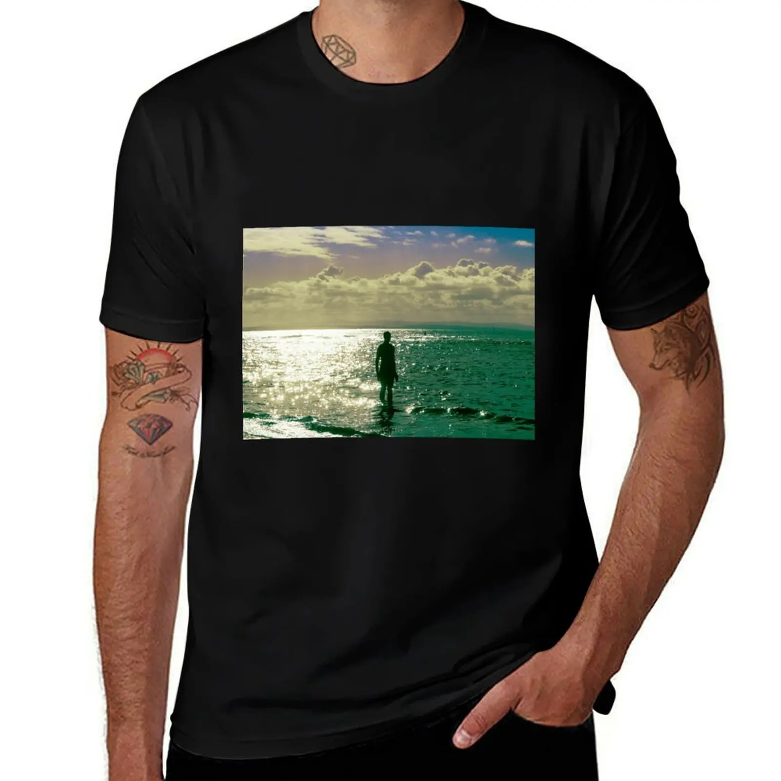 

Mid afternoon light, Crosby beach T-Shirt graphic t shirts vintage men t shirts high quality