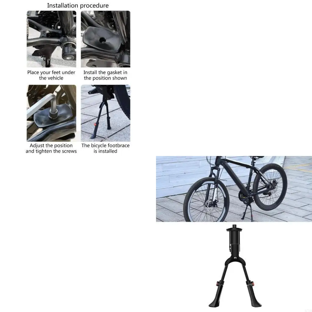 

Metal Bike Kick Stands Center Mount Double Leg Bike Support Kick Stand for 24-29Inch Bike
