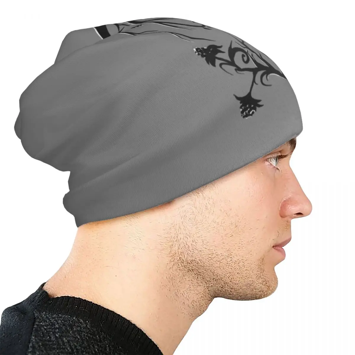 Jack And Sally Silhou Skullies Beanies Hats Warm Autumn Winter Outdoor Cap Knitted Bonnet Caps for Unisex Adult