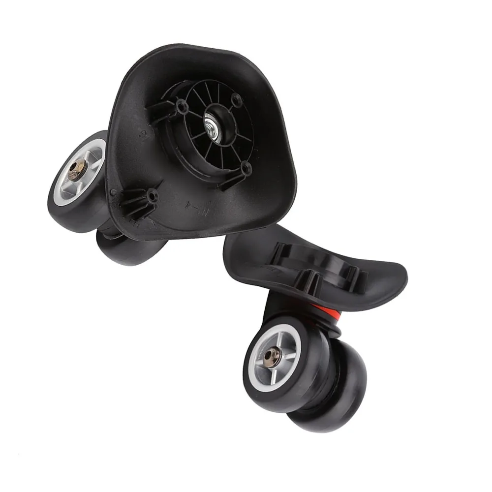 

1 пара прочных сменных колес для багажа из ПВХ, черные поворотные ролики, колеса для чемодана, колеса тележки, замена багажа