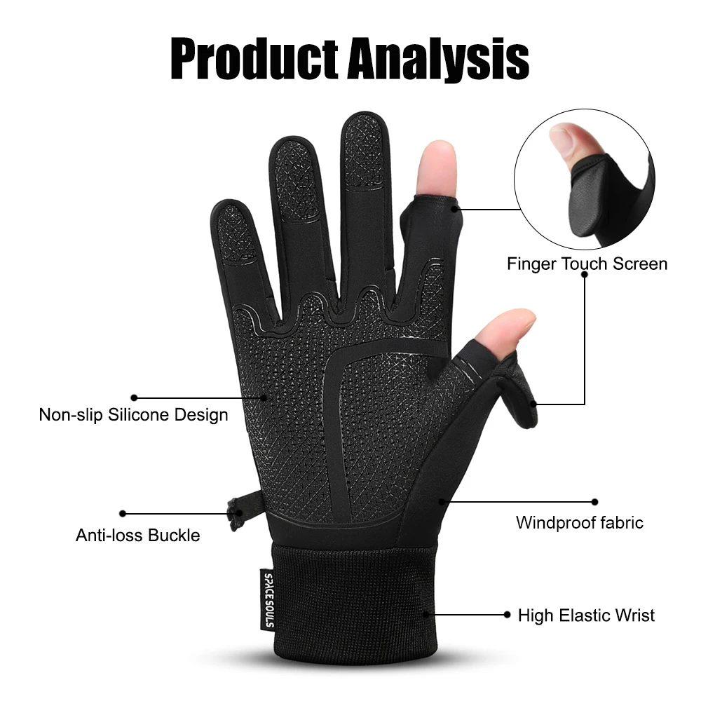Winter Warm Gloves Men\'s Women\'s Touch Screens Windproof Gloves Outdoor Sports Running Skiing Cycling Fishing Gloves