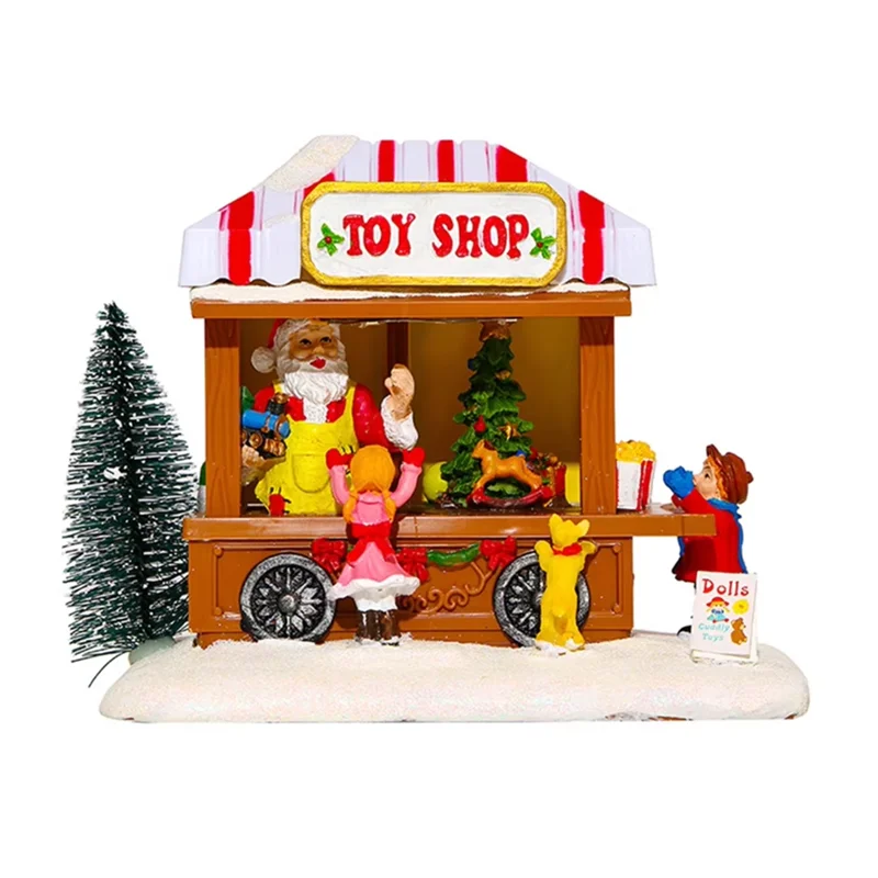 

Music House With LED Christmas Tree Lighted Ornaments For Desktop Xmas Decor Christmasgift