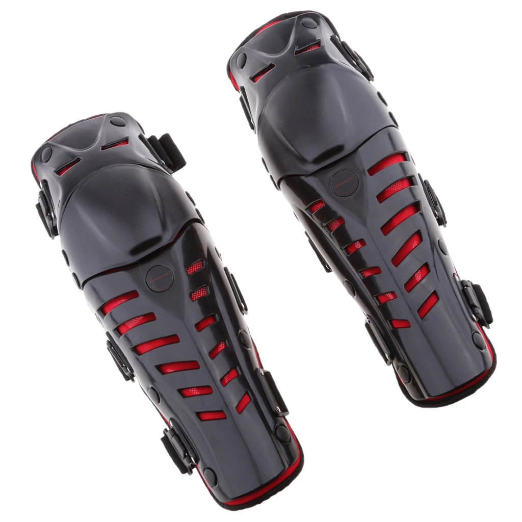 

Motorcycle ATV Motocross Adjustable Elbow Knee Shin Guard Pad for Motorbike Mountain Biking, Red