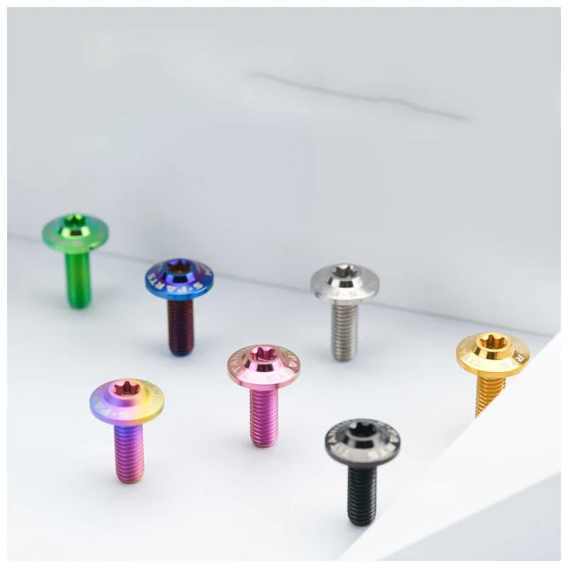 1pcs TC4 Titanium Alloy Torx Umbrella Head Screw M8 Head Diameter 16mm Electric Motorcycle DIY  Length 15/18/20/25/30/35/40/45mm