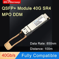 QSFP 40Gb Transceiver Module 40GBASE-SR4 850nm 100m MTP/MPO Connector QSFP+ Module For Juniper,Huawei,Mikrotik Fiber Equipment