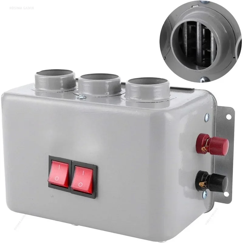 12V 24V Auto-Warmluftgebläse 3-Loch-Lufterhitzer 500W Auto-Heizlüfter Entfroster Entnebelungsgerät Trockner Demister Auto-Zubehör – Detail 4