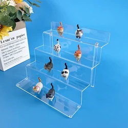 Acrylic Doll Organizer Display Stand Transparent Nail Polish Makeup Rack Shelf Multi-layer Mini Toy Action Figure Showcase