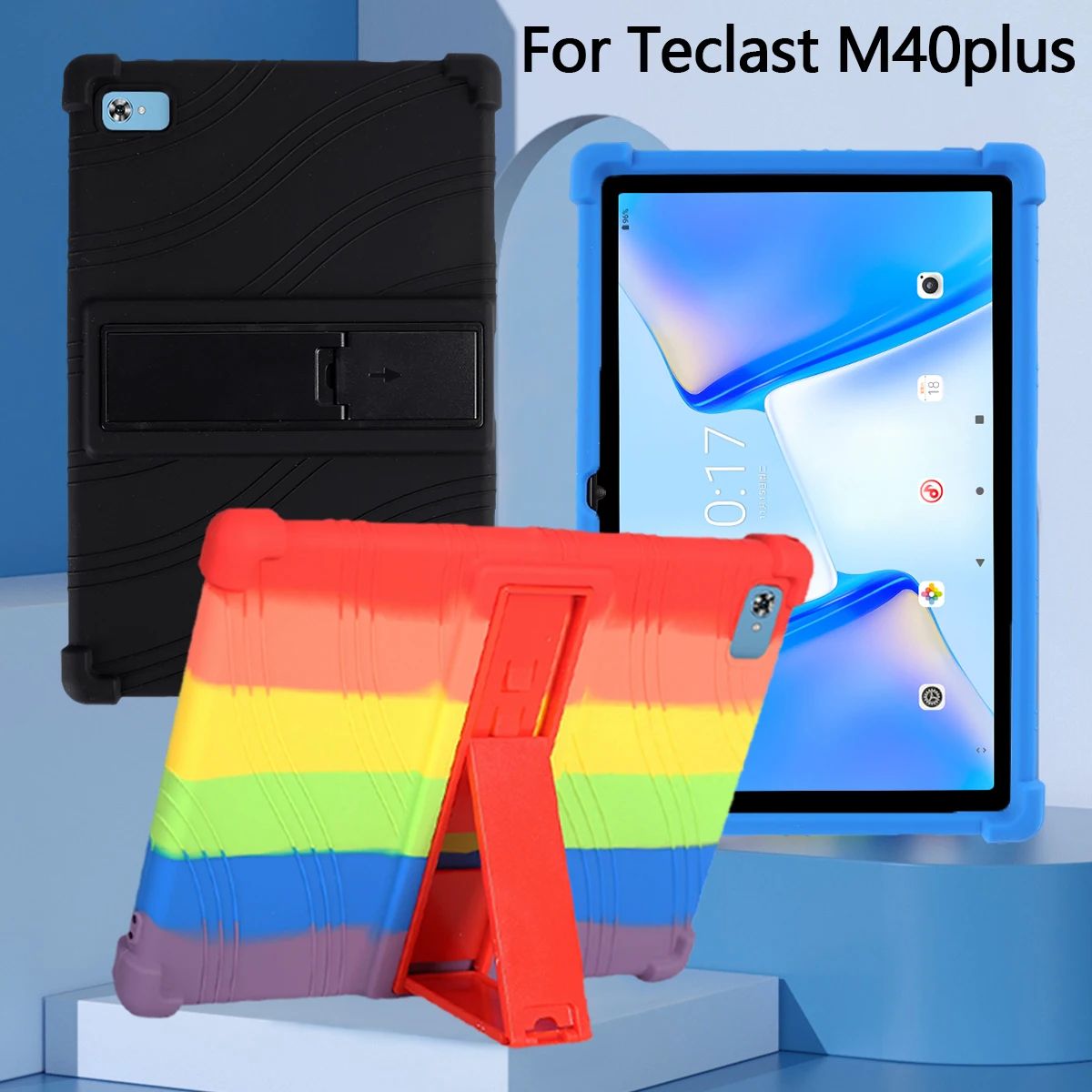 

For Teclast M40 Plus Safe Shockproof Silicone Cover TLC005 Tablet 10.1 inch Protective Soft Adjustable Stand Shell