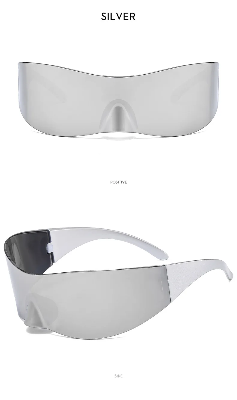 Einteilige randlose Punk-Sonnenbrille für Damen und Herren 2026 – Luxus-Sport-Y2K-Sonnenbrille für Herren, Wrap-Around-Schutzbrille, UV400 – Detail 19