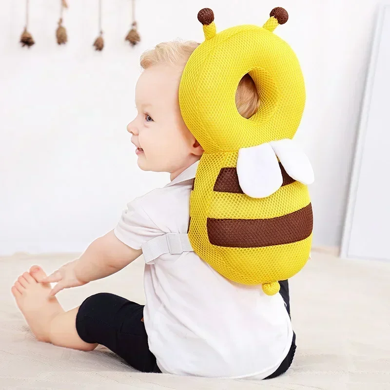 Head Back Protector Baby Protect Pillow Learn Walk Headgear Prevent Injured Safety Pad  Prevention Fall Cartoon Bee Kids Pillows