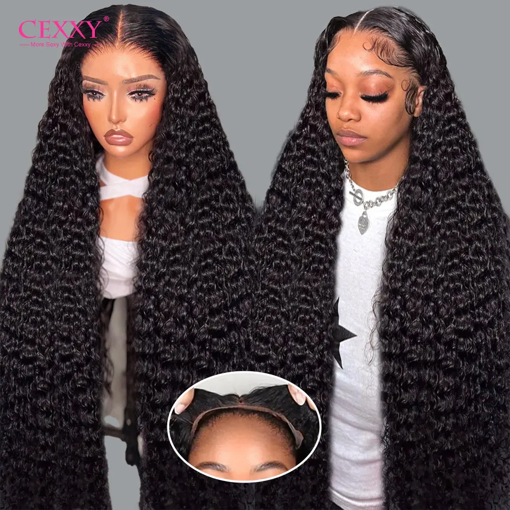 Deep Wave 180 Density 13x4 Glueless Pre-Cut Lace Wig Human Hair Wigs Ready To Go Natural Remy Glueless Human Hair Wig For Women