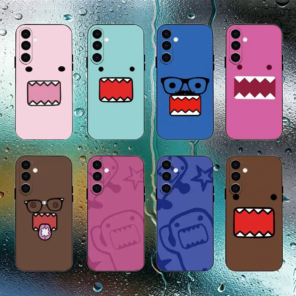 Super cute D-Domo-kun Phone Case For Samsung Galaxy A73,A72,A71,A70,A53,A52,A51,Others Soft Black Cover