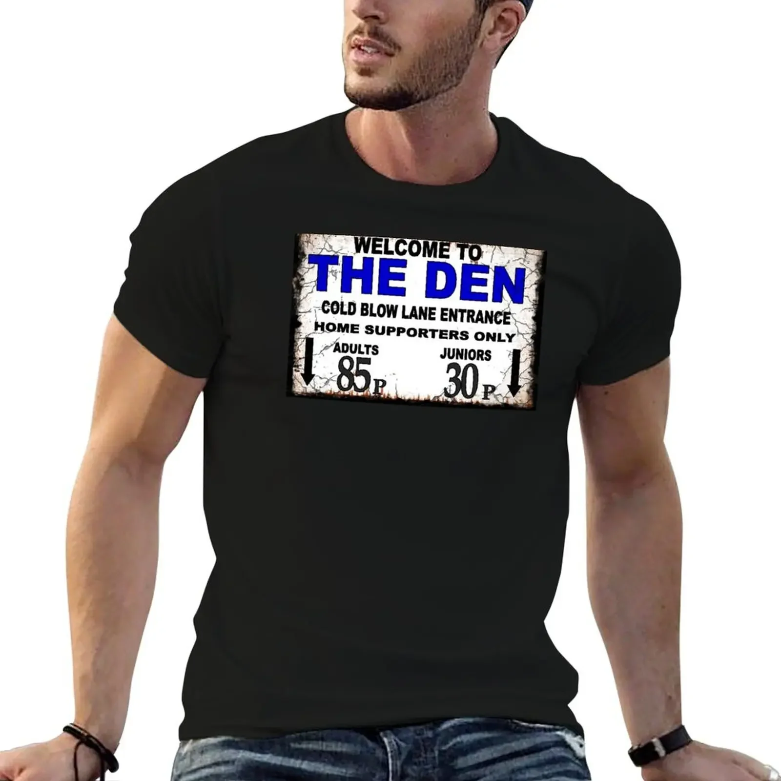 The Old Den entrance plate T-Shirt graphic tee shirt plain plus size men clothing