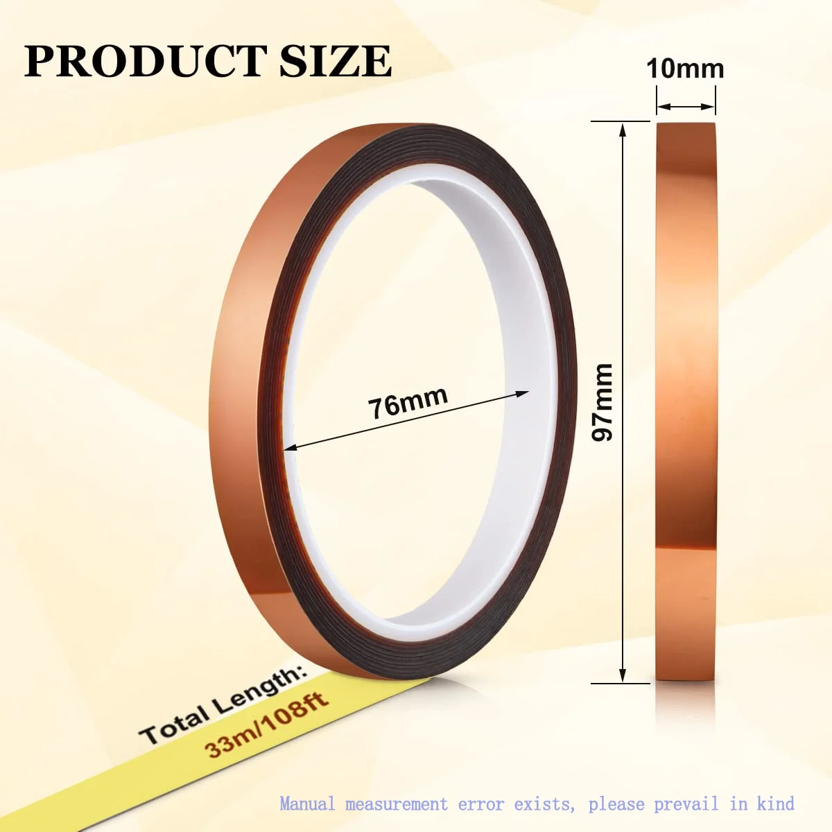Fita resistente ao calor, fita de transferência de calor, fita de alta temperatura, sem resíduos, fita de poliimida para mascaramento, tarefas elétricas, solda