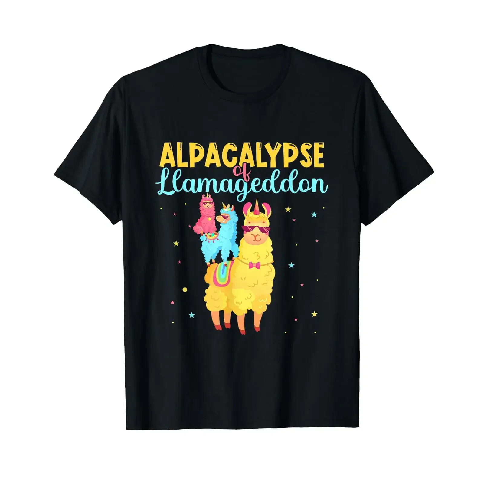 Alpacalypse Or Llamageddon Alpacas and Llamas Take Over T Shirt vintage Washed graphic Versatile Comfortable Stretched Unisex