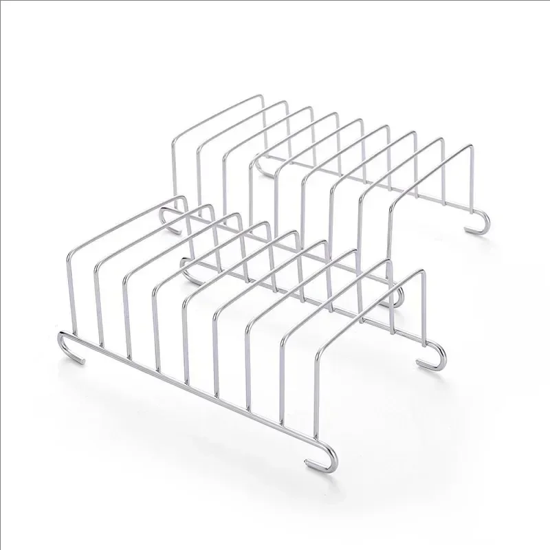 Stainless Steel Toast and Bread Rack 8 Slots Rectangle Food Display Tool For Air Fryer Accessories