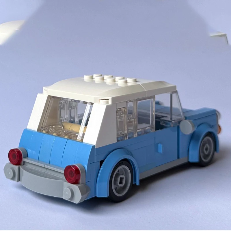 159 pezzi MOC Classic Cares Hatchback Family Car Mini modello di veicolo modello fai da te blocchi di costruzione giocattoli di compleanno regalo