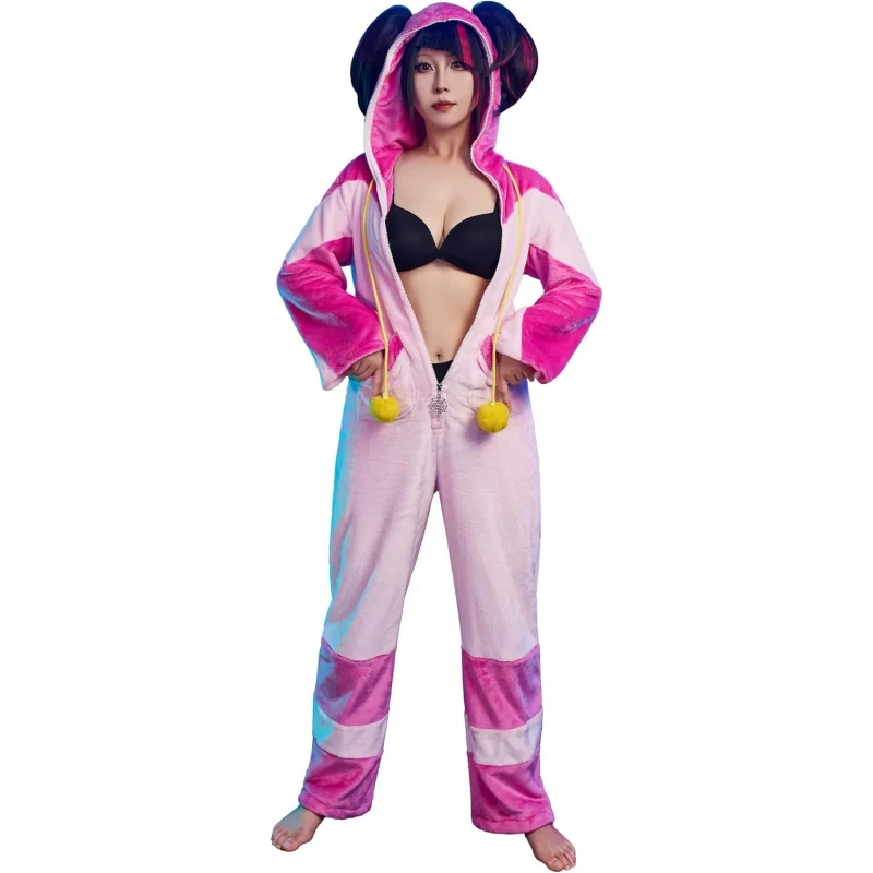 ❤️❤️❤️Micotaku Street Fighter 6 Officially Licensed Women's Juri Cosplay Costume Jumpsuit Costume Onesie Pajamas Homewear❤️⭐️❤️ - view 3