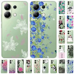 For Xiaomi Redmi Note 13 4G Case TPU Clear Soft Cute Girl Paint Cover For Redmi Note 13 4G Case Note13 Transparent Silicone