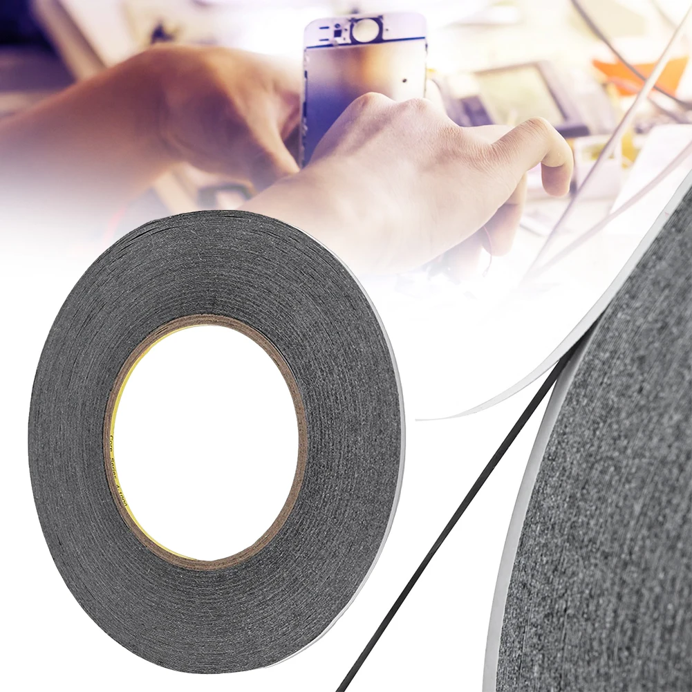 50M Long Black Sticker Double Side Adhesive Tape Fix For Cellphone Touch Screen LCD Mobile Phone Repair Tape